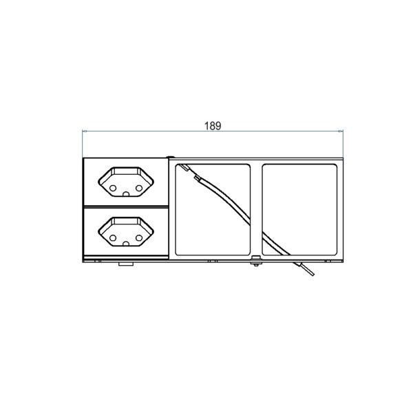Produktbild UBD 210 228  -  Steckdoseneinsatz für 6 FLF inkl. 1xT13, weiss, + 1xT13, schwarz